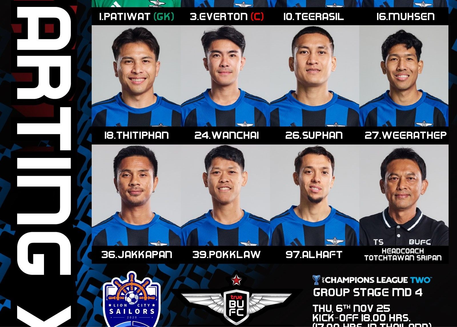 Lion City Mariners vs Bangkok United: Lopez xuất phát, Gassani và Alhaft thi đấu